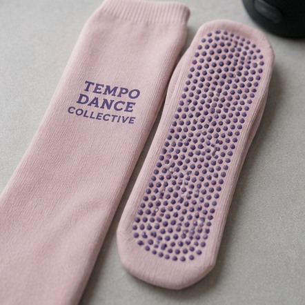 Custom grip socks for dance studios