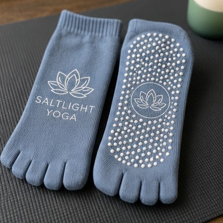 Custom grip socks for yoga studios