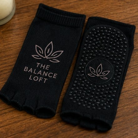 Custom open-toe grip socks