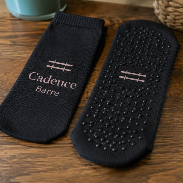 Custom pilates socks — customer photo