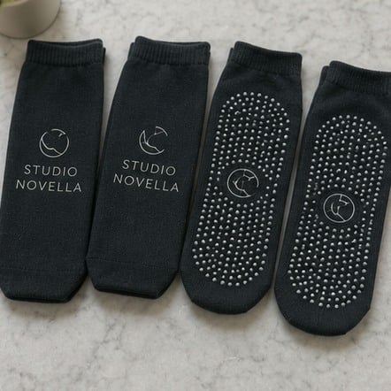 Custom grip socks for small business studios
